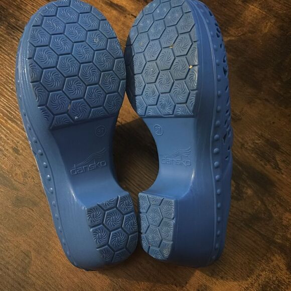 Rare-Dansko Pippa Blue Molded Slide Sandals Size 37 - Picture 5 of 6